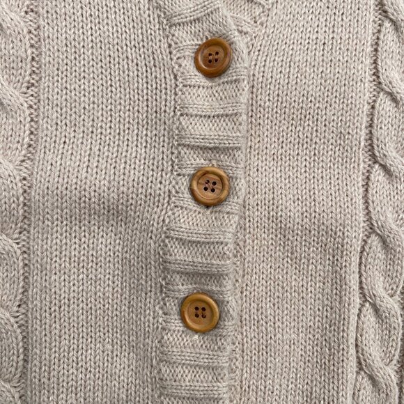 Vintage BJ Barrett Cable Knit Sweater Vest Tan Golf Old Money Academia Grandpa-M - Picture 5 of 9
